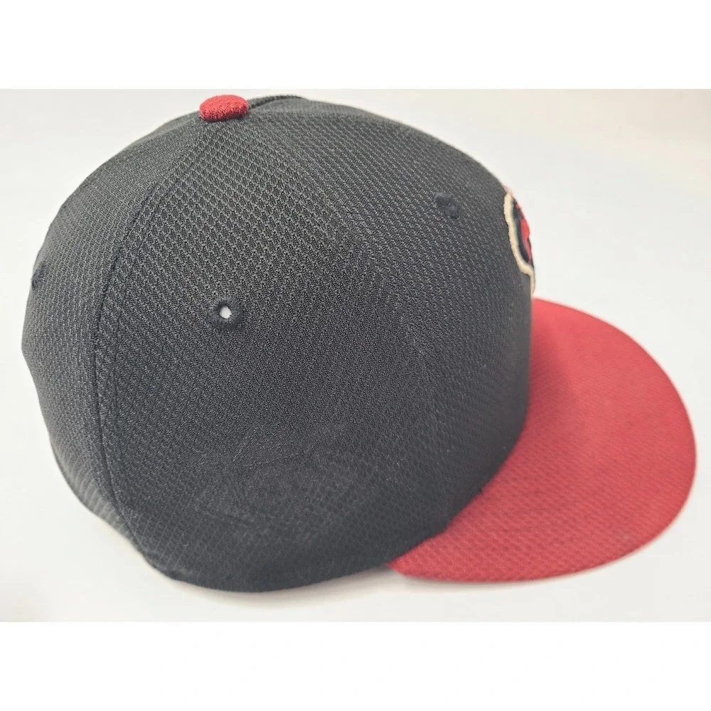 Arizona Diamondbacks New Era 59Fifty Fitted 7 Hat Cap Polyester‎ MLB Black Red